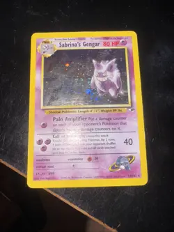 Pokemon TCG Sabrina's Gengar Holo Rare Card 14/132 Gym Heroes Series - Image 1