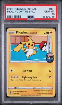 PSA 10 Pikachu On The Ball 001/005 Futsal Promo GEM MINT Pokemon Card - Image 1