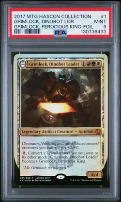 MTG - Hascon 2017 Promo - Grimlock, Dinobot Leader Ferocious King #1 - PSA 9 - Image 1