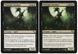 Midnight Banshee x2 2x 2008 Shadowmoor Black Rare Creature MTG NM AZ2 - Image 1