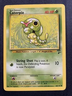 Caterpie 68/130 Pokemon Base Set 2 Unlimited Vintage LP - Image 1
