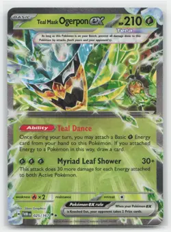Pokemon Teal Mask Ogerpon ex - Holo - SV06: Twilight Masquerade 025/167 - NM - Image 1
