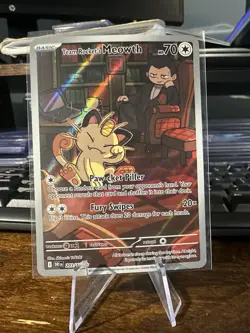 2025 Team Rocket's Meowth Pokemon TCG Destined Rivals #203/182 Illustration Rare - Image 1