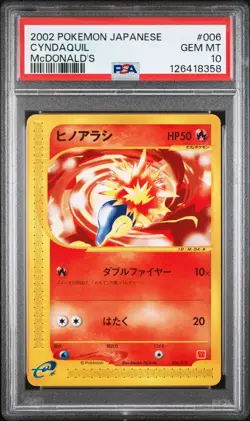 2002 POKEMON JPN MCDONALD'S #006 CYNDAQUIL PSA 10 - Image 1