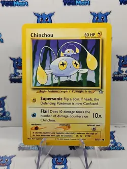 Pokemon Chinchou 55/111 Neo Genesis LP - Image 1
