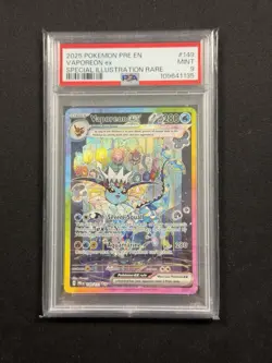 2025 POKEMON PRE SPECIAL ILLUSTRATION RARE #149 VAPOREON EX PSA 9 - Image 1