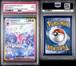 2025 POKEMON PRISMATIC EVOLUTIONS SPECIAL ILLUSTRATION RARE ESPEON EX PSA 9 - Image 3