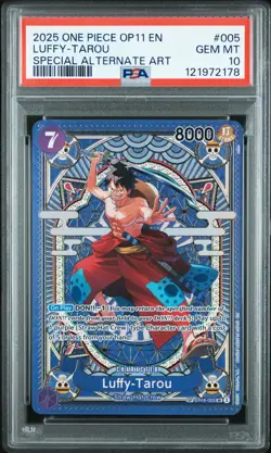 PSA 10 Luffy Tarou SP English One Piece OP11 ST18-005 Special Alternate Art - Image 3