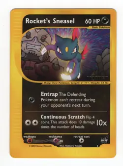 (303382) ROCKET'S SNEASEL WINNER STAMPED Pokemon BEST Promo Card #5 - Image 2