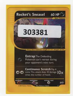 (303381) ROCKET'S SNEASEL WINNER STAMPED Pokemon BEST Promo Card #5 - Image 1