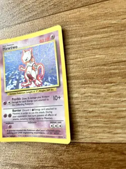Pokemon TCG Mewtwo Base Set Holo Unlimited Rare Card 10/102 LP Pokemon - Image 3