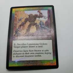 Limestone Golem Foil x1 - Odyssey - MTG - Near Mint - Image 3