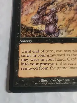 Magic The Gathering Yawgmoth's Will from Urza's Saga #171 - Rare - Image 2