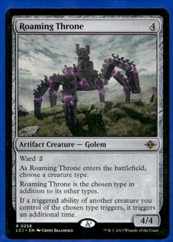 ROAMING THRONE THE LOST CAVERNS OF IXALAN LCI ARTIFACT CREATURE GOLEM MTG 258 - Image 1