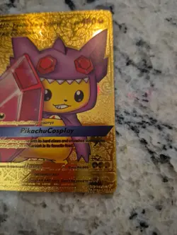 Pikachu Mega Sableye Tag Cosplay Gold Foil Fan Art Vinyl Collector Pokemon - Image 3