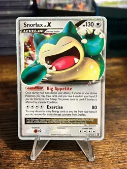 Pokemon Snorlax LV.X 111/111 Rising Rivals Holo HP - Image 1