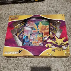 Pokemon TCG: Alakazam V Box New And Factory Sealed 4 Booster Packs w/ Foil Promo - Image 1