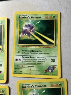 (4x) Pokemon TCG Gym Heroes - 96/132 Sabrina's Venonat, Unlimited Common - Image 3