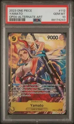 2023 YAMATO One Piece Kingdoms Of Intrigue OP04-112 Alt Art PSA 10 GEM MINT - Image 1