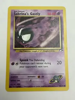 Pokemon Gym Heroes 93/132 Card - Sabrina's Gastly - Image 1