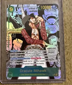 Manga Dracule Mihawk OP14-119 One Piece TCG Character Card English - Image 1