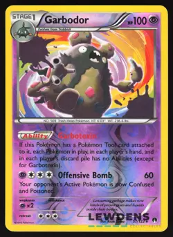 Garbodor - 57/122 - Reverse Holo Rare- XY Breakpoint - Pokemon Card - Image 1