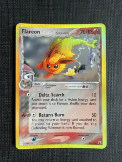 Pokemon TCG Flareon (Delta) EX Delta Species 5/113 Holo Holo Rare - LP - Image 1
