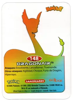DRAGONAIR #148 LAMINCARD COLECCION POKEMON LAMINCARDS 2005 EDIBAS (USADA) - Image 2