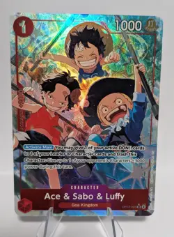 Ace & Sabo & Luffy OP13-007 Carrying on His Will Foil Alt Art - Image 1