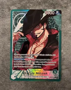 One Piece CCG OP14-020 Dracule Mihawk Leader Alt Art AA Card Game English - Image 1