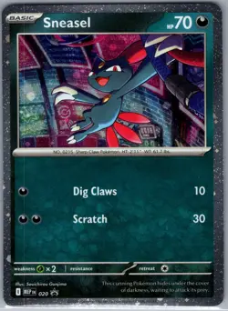 Sneasel MEP 020 - Black Star Promo - Pokemon Card - NM - Image 1