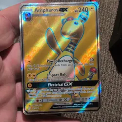 Pokemon Ampharos GX Full Art Holo Card 163/181 Team Up Ultra Rare NM Condition - Image 1