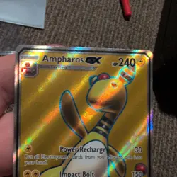 Pokemon Ampharos GX Full Art Holo Card 163/181 Team Up Ultra Rare NM Condition - Image 3