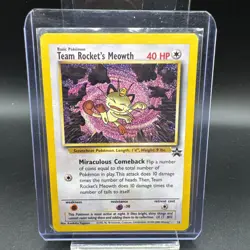 Pokemon TCG Wizards of the Coast Team Rocket's Meowth 18 Black Star Promo Card - Image 1