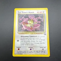 Pokemon TCG Wizards of the Coast Team Rocket's Meowth 18 Black Star Promo Card - Image 2
