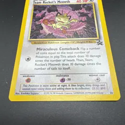 Pokemon TCG Wizards of the Coast Team Rocket's Meowth 18 Black Star Promo Card - Image 3