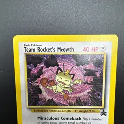 Pokemon TCG Wizards of the Coast Team Rocket's Meowth 18 Black Star Promo Card - Image 4