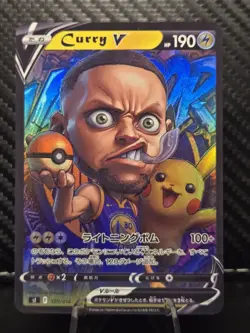 Steph CURRY & PIKACHU JP Anime Pokemon Full art ACG DIY Custom Made Art card - Image 1