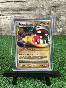 Hippowdon LV. X 107/111 Pokemon Card Holo Foil 2009 Rising Rivals NEAR MINT - Image 1