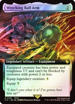 Wrecking Ball Arm FOIL EXTENDED - 0128 - Rare - Final Fantasy FIC MTG - Image 1