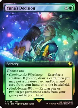 Yuna's Decision FOIL EXTENDED - 0125 - Rare - Final Fantasy FIC MTG - Image 1