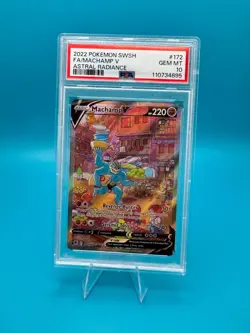 Machamp V 172/189 Full Art Swsh 10: Astral Radiance PSA 10 GEM MINT Pokemon - Image 1