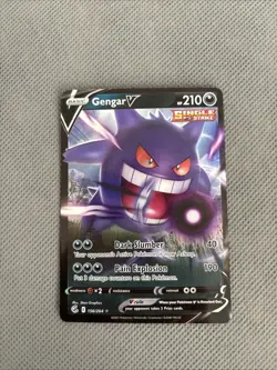 Pokemon TCG Fusion Strike Gengar v Ultra Rare Card 156/264 Near Mint - Image 1