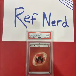 Pokemon TCG Fire Energy Shrouded Fable Reverse Holo PSA 8 NM-MT - Image 1