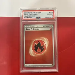Pokemon TCG Fire Energy Shrouded Fable Reverse Holo PSA 8 NM-MT - Image 4