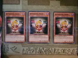 YUGIOH 3X APPRENTICE PIPER COMMON 1ST EDITION NM (RATE,MP17) - Image 1