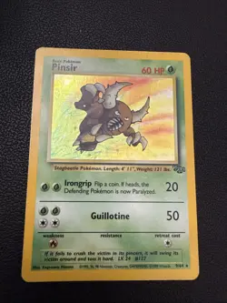 Pokemon TCG Pinsir Holo Unlimited Rare Card 9/64 Jungle Base Set 1999 LP WOTC - Image 1