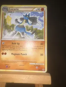 Lucario 19/95 Unleashed Regular Rare Pokemon TCG Card MP - Image 3