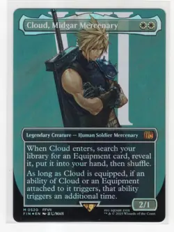 MTG Final Fantasy Surge Foil Mythic #0520 Cloud Midgar Mercenary - Image 1