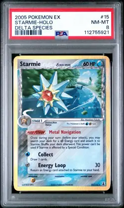2005 Pokemon EX Delta Species Starmie - Holo #15 PSA 8 NM - Image 1